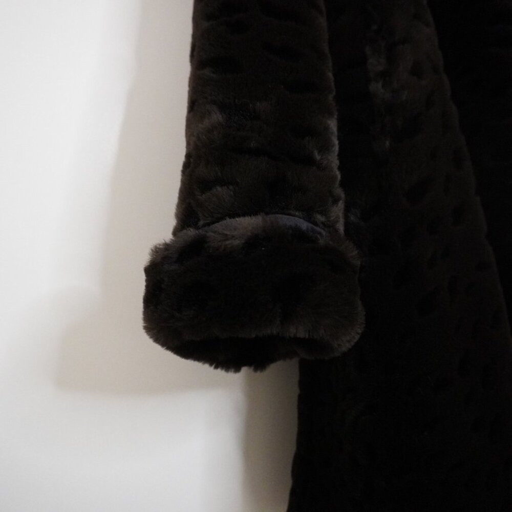 Vintage Black Faux Fur Teddy Coat - Picture 7 of 10